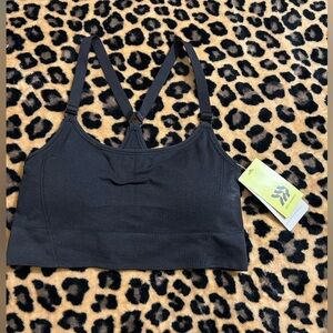 all in motion Black Seamless Crossback Sports Bralette